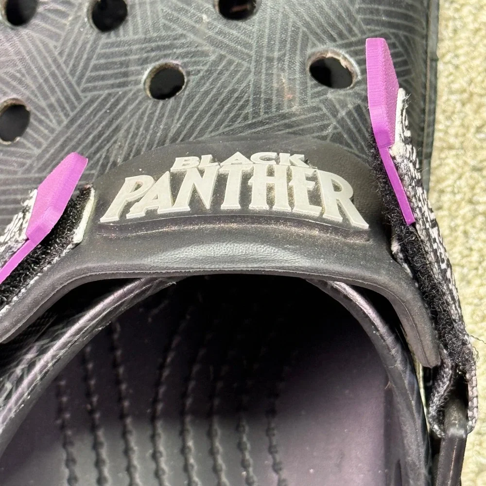 Marvel x Crocs All-Terrain Black Panther Clogs‎ Black Wakanda Forever M8 W10
